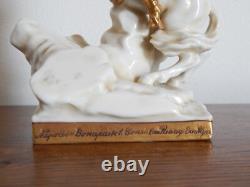ANCIENNE SCULPTURE Statue en PORCELAINE SCHEIBE ALSBACH ALLEMAGNE Napoléon
