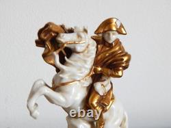 ANCIENNE SCULPTURE Statue en PORCELAINE SCHEIBE ALSBACH ALLEMAGNE Napoléon