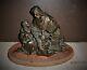 Ancienne Statue Bronze/jesus Christ Et Les Enfants/socle /non Signee/fin Xixème