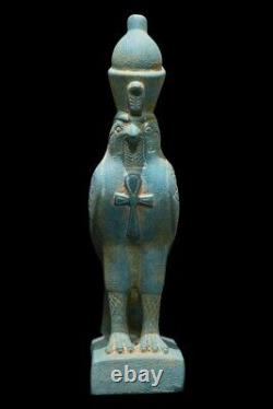 ANCIENNE STATUE EGYPTIENNE PIERRE De Dieu Horus Faucon Sculpture Symbole Clé