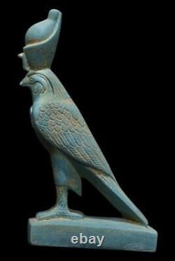 ANCIENNE STATUE EGYPTIENNE PIERRE De Dieu Horus Faucon Sculpture Symbole Clé