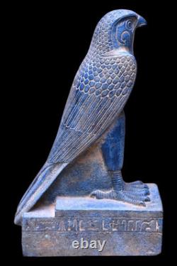 ANCIENNE STATUE EGYPTIENNE PIERRE Sculpture Dieu Horus Faucon Oiseau, Dieu