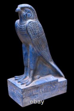 ANCIENNE STATUE EGYPTIENNE PIERRE Sculpture Dieu Horus Faucon Oiseau, Dieu