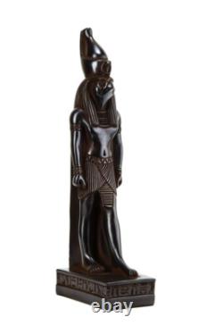 ANCIENNE STATUE EGYPTIENNE de sculpture Dieu Horus portant couronne, Dieu du