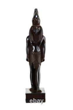 ANCIENNE STATUE EGYPTIENNE de sculpture Dieu Horus portant couronne, Dieu du