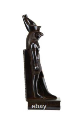ANCIENNE STATUE EGYPTIENNE de sculpture Dieu Horus portant couronne, Dieu du