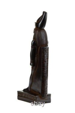 ANCIENNE STATUE EGYPTIENNE de sculpture Dieu Horus portant couronne, Dieu du