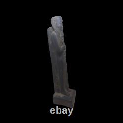 ANCIENNE STATUE PHARAONIQUE EGYPTIENNE ANTIQUE pierre lune dieu sculpture Khonsu