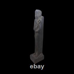 ANCIENNE STATUE PHARAONIQUE EGYPTIENNE ANTIQUE pierre lune dieu sculpture Khonsu