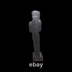 ANCIENNE STATUE PHARAONIQUE EGYPTIENNE ANTIQUE pierre lune dieu sculpture Khonsu