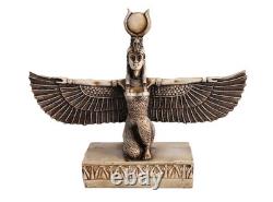 ANCIENNE STATUE PHARAONIQUE ÉGYPTIENNE FAITE MAIN sculpture ailée pierre