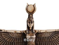 ANCIENNE STATUE PHARAONIQUE ÉGYPTIENNE FAITE MAIN sculpture ailée pierre