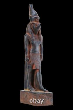 ANCIENNE STATUE PHARAONIQUE EGYPTIENNE du grand dieu Horus sculpture de fauco