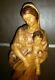 Ancienne Statue Religieuse/bois Verni /h. 51cm/ La Vierge A L'enfant /xxème