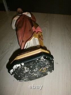 ANCIENNE STATUE RELIGIEUSE/SACRE COEUR DE JESUS/XXéme/H. 53cm/PLATRE/CHRIST/CROIX