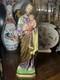 Ancienne Statue Religieuse Saint Joseph Et L'enfant Jesus Platre H. 42 Cm