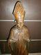 Ancienne Statue Religieux En Bois /cire/xviii-xixème/saint Eveque/h. 90 Cm/eglise