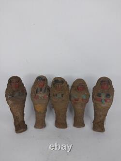 ANCIENNE statue pharaonique égyptienne 5 pierre Ushabti shabti servant sculpture