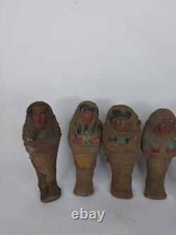 ANCIENNE statue pharaonique égyptienne 5 pierre Ushabti shabti servant sculpture
