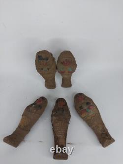 ANCIENNE statue pharaonique égyptienne 5 pierre Ushabti shabti servant sculpture