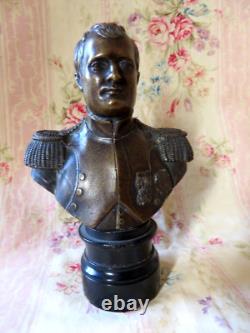ANCIEN BUSTE EN BRONZE NAPOLEON EN UNIFORME XIXème