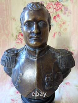 ANCIEN BUSTE EN BRONZE NAPOLEON EN UNIFORME XIXème
