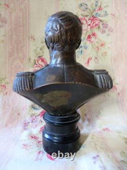 ANCIEN BUSTE EN BRONZE NAPOLEON EN UNIFORME XIXème