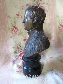ANCIEN BUSTE EN BRONZE NAPOLEON EN UNIFORME XIXème