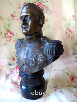 ANCIEN BUSTE EN BRONZE NAPOLEON EN UNIFORME XIXème