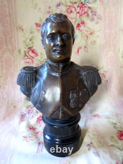 ANCIEN BUSTE EN BRONZE NAPOLEON EN UNIFORME XIXème
