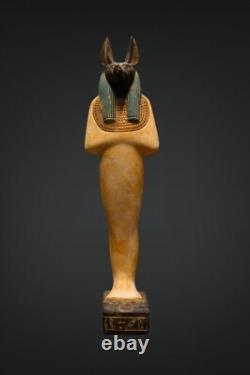 ANCIEN DIEU ÉGYPTIEN ANUBIS chacal après la vie souterraine statue sculpture