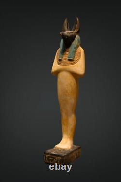 ANCIEN DIEU ÉGYPTIEN ANUBIS chacal après la vie souterraine statue sculpture