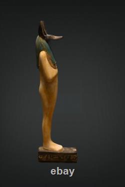 ANCIEN DIEU ÉGYPTIEN ANUBIS chacal après la vie souterraine statue sculpture