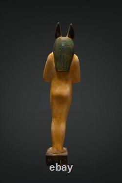 ANCIEN DIEU ÉGYPTIEN ANUBIS chacal après la vie souterraine statue sculpture