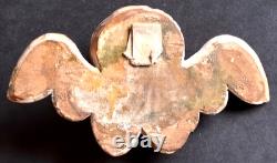 ART RELIGIEUX ancien SCULPTURE bois Tête d' ANGELOT XVIII siècle