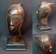A Art Africain Superbe Sculpture Ancienne Bronze Visage Buste T&ecirc;te 4.7kg35cm