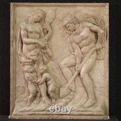 Adam et Eve sculpture en plâtre bas-relief de style ancien statue religieuse