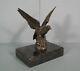 Aigle Royal Sculpture Bronze Ancien Presse-papiers Signé Georges Omerth