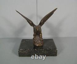 Aigle Royal Sculpture Bronze Ancien Presse-papiers Signé Georges Omerth