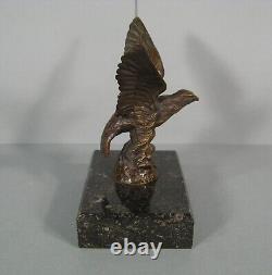 Aigle Royal Sculpture Bronze Ancien Presse-papiers Signé Georges Omerth