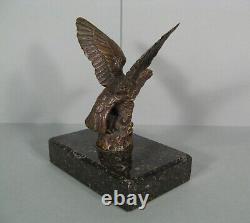 Aigle Royal Sculpture Bronze Ancien Presse-papiers Signé Georges Omerth