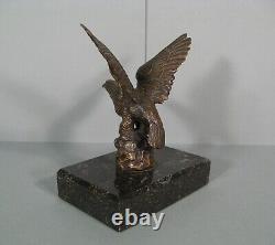 Aigle Royal Sculpture Bronze Ancien Presse-papiers Signé Georges Omerth