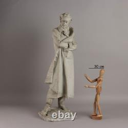 Alessandro Volta Sculpture Ancienne Plâtre Italie XIXe-XXe Siècle Originale