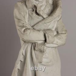 Alessandro Volta Sculpture Ancienne Plâtre Italie XIXe-XXe Siècle Originale