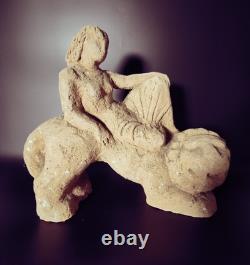 Allemagne Ancienne Belle Sculpture Statue Terre Cuite Ernst Yelin 1900-1991