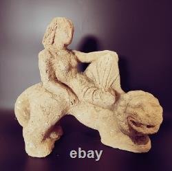 Allemagne Ancienne Belle Sculpture Statue Terre Cuite Ernst Yelin 1900-1991
