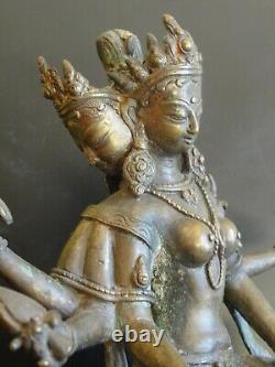 Ancien BOUDDHA en Bronze XIXème Tibet Népal chine 17 cm