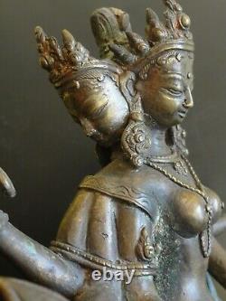 Ancien BOUDDHA en Bronze XIXème Tibet Népal chine 17 cm