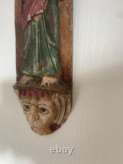 Ancien Bas Relief Bois Sculpté Sculpture Statue Jésus Joseph Apôtre Pierre OURO