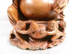 Ancien Bouddha Aux Enfants Statue Sculpture En Bois Art Asiatique Buddha Ancien Bouddha Aux Enfants Statue Sculpture En Bois Art Asiatique Buddha